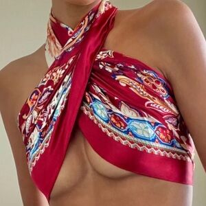 Princess Polly Red Bandana Top